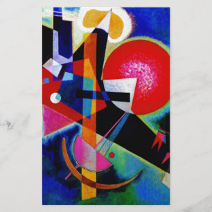Papeterie Kandinsky en bleu peinture abstraite