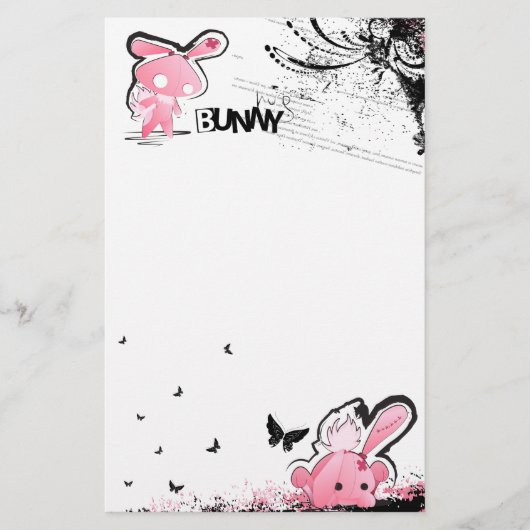 Papeterie Kawaii emo Stationery Bunny Rose (Devant)