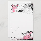 Papeterie Kawaii emo Stationery Bunny Rose (Devant / Derrière)