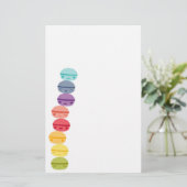 Papeterie Kawaii Macarons empilé par arc-en-ciel (Debout devant)