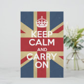 Papeterie Keep Calm and Carry (Debout devant)