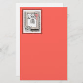 Papeterie Keeshond Noël hiver fenêtre Peinture Chien Art (Devant / Derrière)