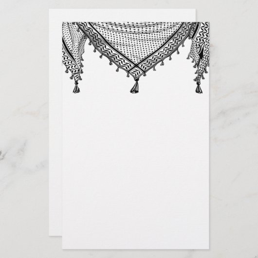 Papeterie Keffiyeh Écharpe palestinienne tissu traditionnel (Devant / Derrière)
