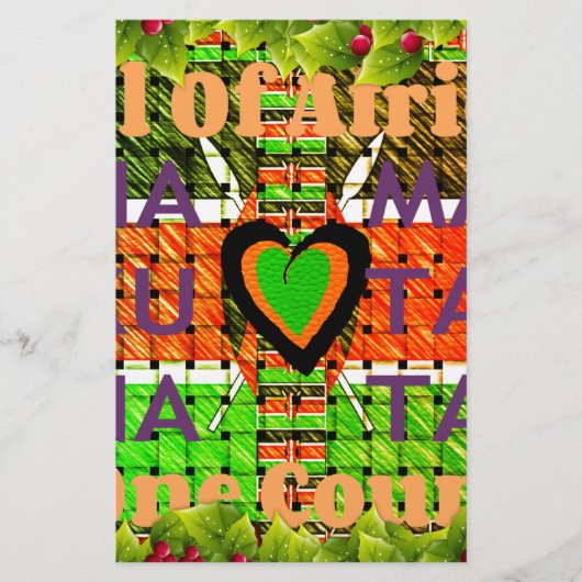 Papeterie Kenya : Toute l'Afrique dans un pays - Drapeau tis (Devant)