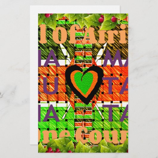 Papeterie Kenya : Toute l'Afrique dans un pays - Drapeau tis (Devant / Derrière)