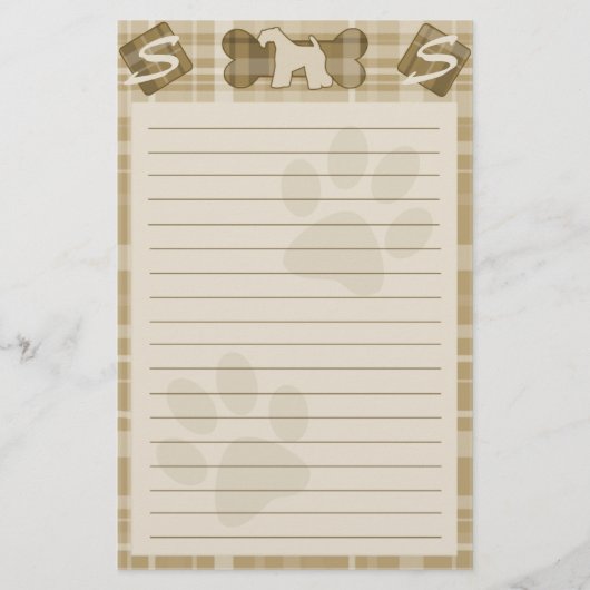 Papeterie Kerry Blue Terrier Dog Breed Stationery (Devant)