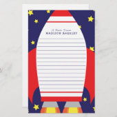 Papeterie Kids Space Rocket Ship Cuve (Devant / Derrière)