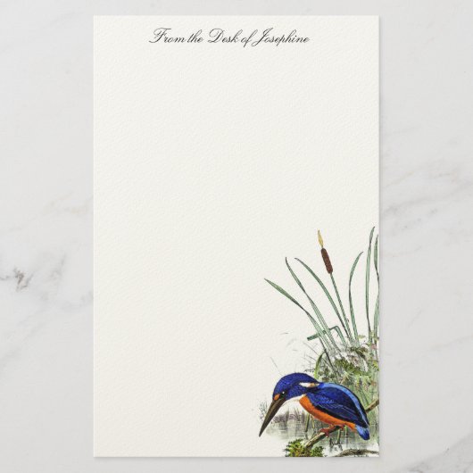 Papeterie Kingfisher Bird Wildlife Wetlands Pond Stationery (Devant)
