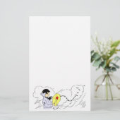 Papeterie Kite Flying on a Windy Day Stationery (Debout devant)