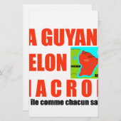 Papeterie La Guyane selon Macron est une île (Devant / Derrière)