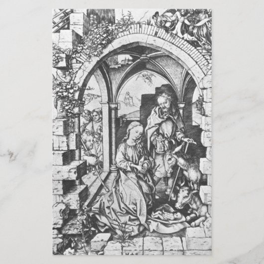 Papeterie La naissance de Jésus (par Martin Schongauer) (Devant)