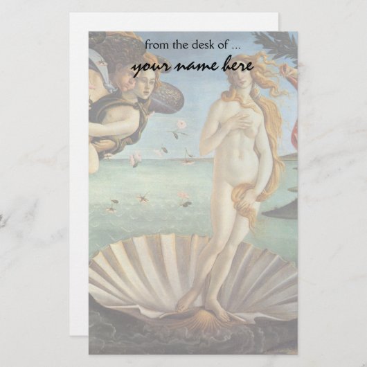 Papeterie La naissance de Vénus par Sandro Botticelli (Devant / Derrière)
