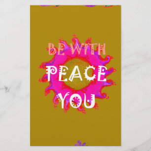 Papeterie La Paix Inspirante Soyez Avec Vous Design Vector A