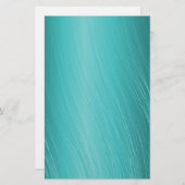 Papeterie la sarcelle d'hiver, aqua, turquoise, a rayé le (Devant / Derrière)