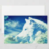 Papeterie La Tête Du Loup Dans Les Nuages (Devant / Derrière)