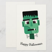 Papeterie La tête du monstre Frankenstein (Devant / Derrière)