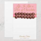 Papeterie La vie est comme une boîte de chocolats (Devant / Derrière)