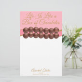 Papeterie La vie est comme une boîte de chocolats (Debout devant)