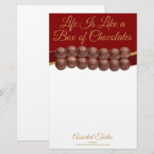 Papeterie La vie est comme une boîte de chocolats (Devant / Derrière)