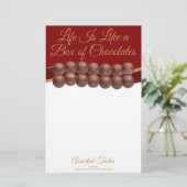 Papeterie La vie est comme une boîte de chocolats (Debout devant)