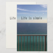 Papeterie La vie est simple (Devant / Derrière)