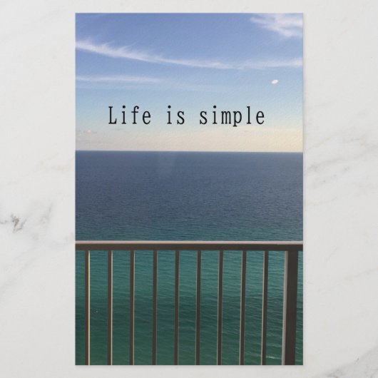 Papeterie La vie est simple (Devant)