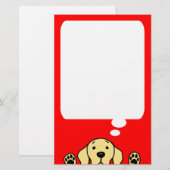 Papeterie Labrador jaune vous observant (Devant / Derrière)