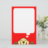 Papeterie Labrador jaune vous observant (Debout devant)