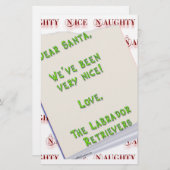 Papeterie Labrador Naughty et Nice (Devant / Derrière)