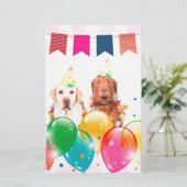 Papeterie Labrador Retriever Dog Balloons Anniversaire (Debout devant)