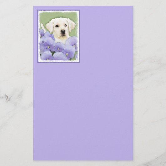 Papeterie Labrador Retriever Puppy Painting Original Chien A (Devant)