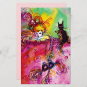 Papeterie LADY AVEC CT NOIR / Mascarade vénitienne (Devant / Derrière)