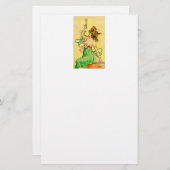 Papeterie Lady Champaine Art Nouveau (Devant / Derrière)