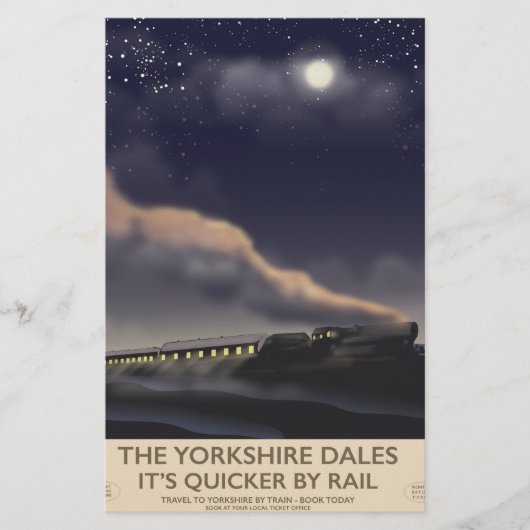 Papeterie L'affiche de la Yorkshire Dales Railway (Devant)