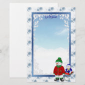 Papeterie Laisser neiger (Devant / Derrière)