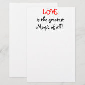 Papeterie L'amour est la plus grande magie de tous !-papeter (Devant / Derrière)