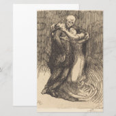 Papeterie L'amour reconnu (par Paul-Albert Besnard) (Devant / Derrière)