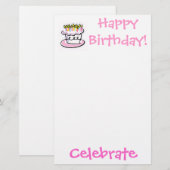 Papeterie l'anniversaire, célèbrent, joyeux anniversaire ! (Devant / Derrière)