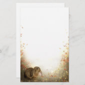 Papeterie Lapin dans le feuillage (Devant / Derrière)