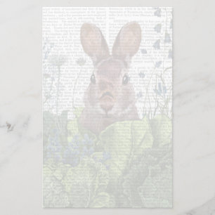 Papeterie Lapin dans un patch de choux
