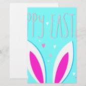 Papeterie lapin de pâques heureux (Devant / Derrière)