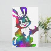 Papeterie lapin de pâques psychédélique (Debout devant)