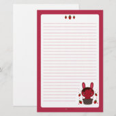 Papeterie Lapin de truffe de chocolat de piment (Devant / Derrière)