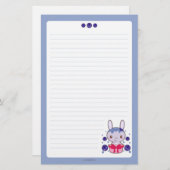 Papeterie Lapin de truffe de myrtille (Devant / Derrière)