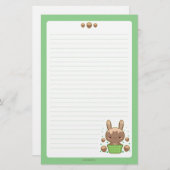 Papeterie Lapin de truffe de noisette (Devant / Derrière)