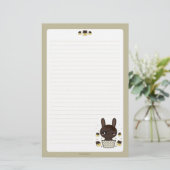 Papeterie Lapin foncé de truffe de chocolat (Debout devant)