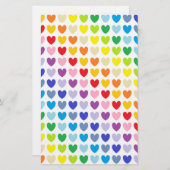 Papeterie Large spectre Coeurs arc-en-ciel (Devant / Derrière)