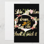 Papeterie L'argent parle dans mes rêves et je l'aime.png (Devant / Derrière)