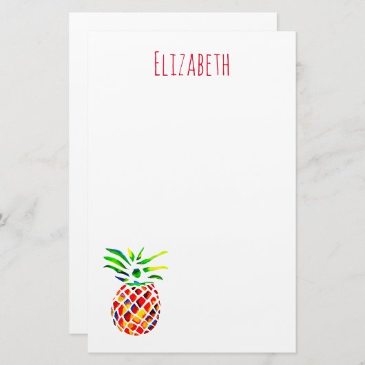 Papeterie L'art cool de l'ananas funky (Devant / Derrière)