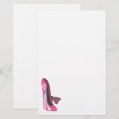 Papeterie L'art de la chaussure de Stiletto rose (Devant / Derrière)